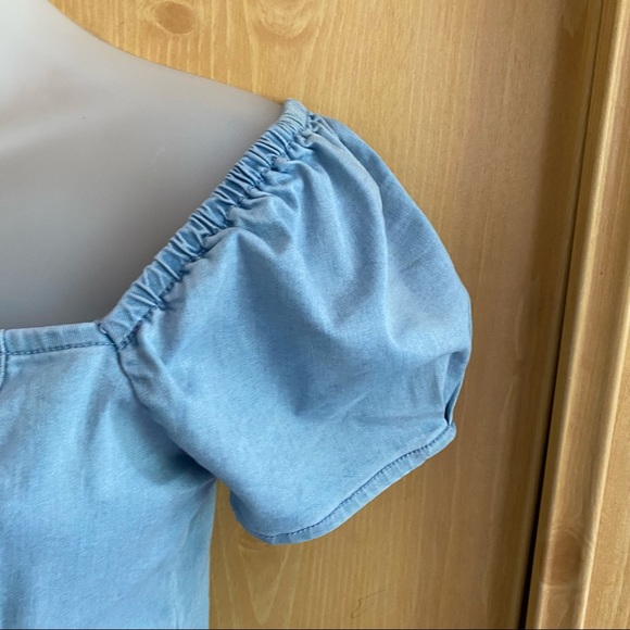 Forever 21 • Denim Chambray Sheath Milkmaid Sleeve Dress - Picture 3 of 11